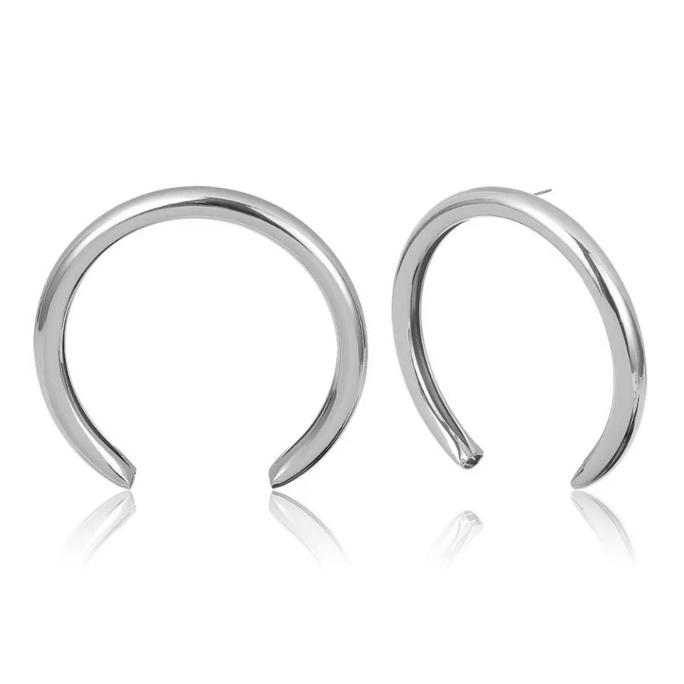 Large Horseshoe Earrings (Silver or Gold)