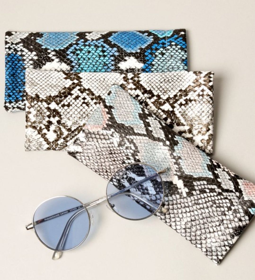 Snakeskin Sunglass Pouch