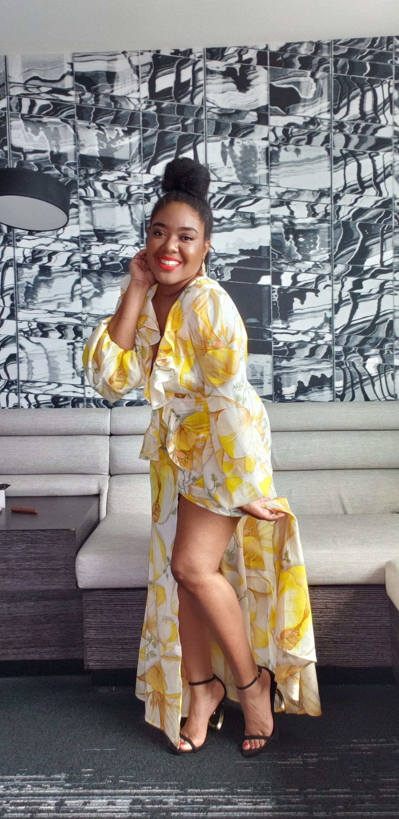 Floral Resort Dress (S,M,3X)