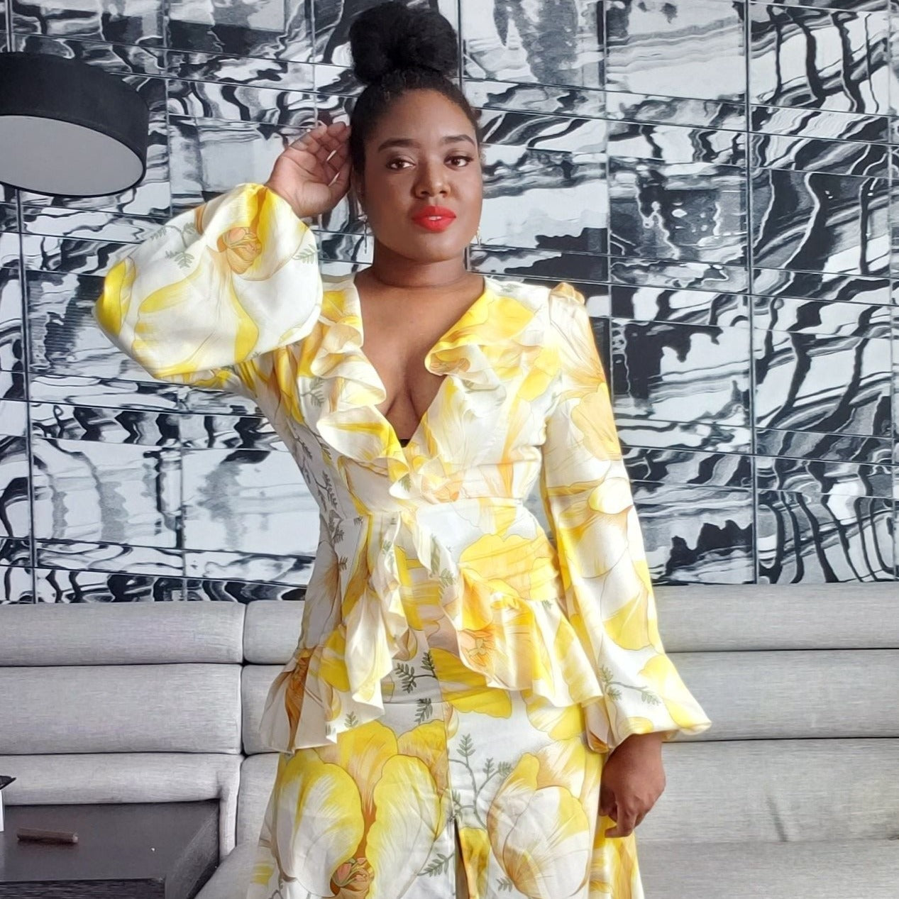 Floral Resort Dress (S,M,3X)